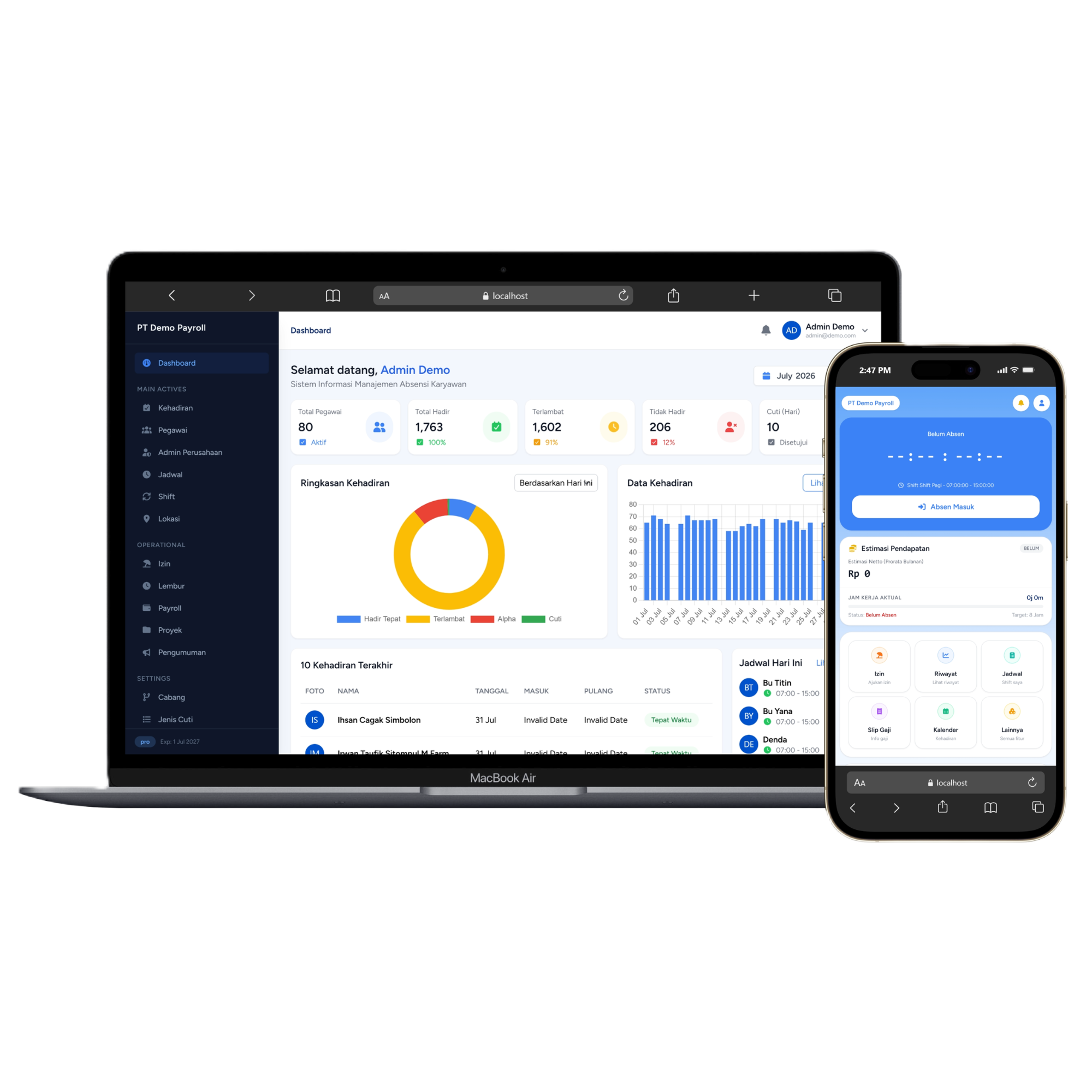 GiatAbsen Admin Panel